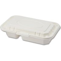 【ケース販売】HEIKO 食品容器 ユーカリフードパック YFP-950 2仕切 004490103  1ケース(50枚入×4袋)（直送品）
