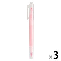 無印良品 窓付き蛍光ペン ピンク 1セット（3本） 良品計画