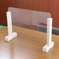 紙製スタンド式テーブルパーテーション白 2台セット TKTP-PSAP-2P 1セット（2台入）