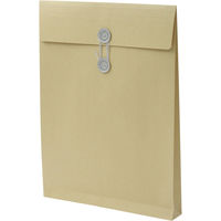 角２　クラフト保存袋　ハトメ紐付　マチ幅３５ｍｍ ＢＫ２１０２ １箱（100枚） イムラ封筒（直送品）