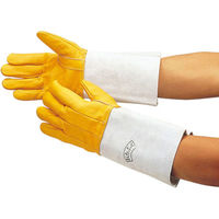 おたふく手袋 #408 牛床革 溶接用コンビ5本指タイプ　1双（直送品）