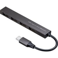 サンワサプライ USB Type-C USB2.0　4ポート スリムハブ USB-2TCH23S 1個（直送品）