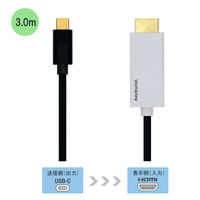 HDMIケーブル変換 3m Type-C[オス]-HDMI[オス] 4K/60Hz VV-UCHD030-UH-CA 1本 Vodaview