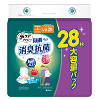 肌ケア アクティ 大人用紙おむつ 長時間パンツ 消臭抗菌プラス 4回分吸収 L～LL 1パック（28枚）日本製紙クレシア
