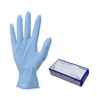 【使いきりニトリル手袋】 ファーストレイト ニトリルグローブ BD 粉あり ブルー L 1箱（100枚）