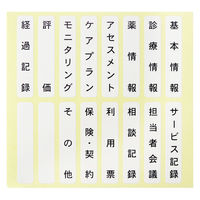 今村紙工　介護向け　インデックス用見出しシール 　印字あり　1シート16片　MS-10　1袋（10シート入）