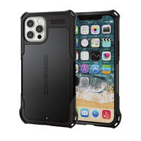 iPhone12/12Pro ケースカバー ZEROSHOCK 耐衝撃 TPU 保護フィルム付 ブラック PM-A20BZEROBK エレコム 1個（直送品）