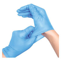 【ビニール手袋】 ヤマショウ ハイブリッドグローブ YGL-002M50 ブルー 1セット（500枚：50枚入×10）