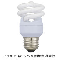 OHM（オーム電機）エコ電球（電球形蛍光ランプ）　D形　40Ｗ形　昼光色　 EFD10ED/8ーSPB