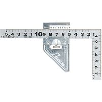 シンワ測定 曲尺 曲尺用ストッパー金属製付 平ぴたシルバー15cm 表裏同目 12482 1個（直送品）