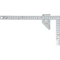 シンワ測定 曲尺 曲尺用ストッパー金属製付 厚手広巾シルバー30cm 表裏同目 8段 JIS 12486 1個（直送品）