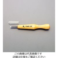 エスコ 6.0mm 彫刻刀(平型/パワーグリップ) EA588NC-6 1セット(10本)（直送品）