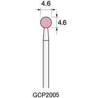 アルゴファイルジャパン PA砥石(軸付砥石ピンクアランダム) GCP2005 12個 1セット(60個:12個×5パック)（直送品）