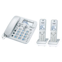 パナソニック コードレス電話機（子機2台付き）シルバー VE-GD37DW-S