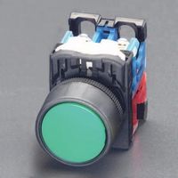 エスコ 22/25mm 押しボタンスイッチ(緑) EA940D-98 1セット(5個)（直送品）