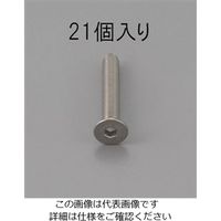 エスコ M3 x 5mm 六角穴付皿頭ボルト(ステンレス/21本) EA949MD-305 1セット(210本:21本×10パック)（直送品）