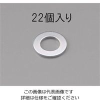 エスコ M12 [小形]平ワッシャー(三価クロメート/22枚) EA949LX-312 1セット(330枚:22枚×15パック)（直送品）