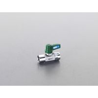 エスコ R 3/8” ミニボールバルブ(カプラープラグ付) EA425AH-3 1セット(4個)（直送品）