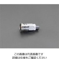 エスコ R 1/4” 雄ねじソケット(ワンプッシュ/ロックガード付) EA140DX-2 1セット(10個)（直送品）