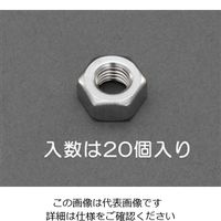 エスコ W1/4 六角ナット 1種(ステンレス/20個) EA949LT-32A 1セット(400個:20個×20袋)（直送品）