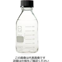 柴田科学 ねじ口びん（メジュームびん） 黒キャップ付 ISOねじ