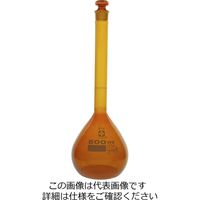柴田科学 メスフラスコ 茶 カスタムA 500mL 1個 026100-500 1-8659-09（直送品）