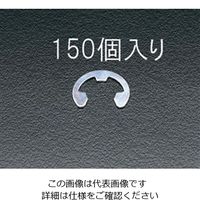 エスコ 4.0mm E リング(三価クロメート/150個) EA949WE-4 1セット(3000個:150個×20袋)（直送品）