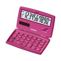 エスコ 10桁 手帳型計算機(ピンク) EA761G-27B 1セット(4個)（直送品）