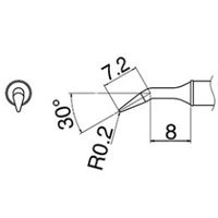 エスコ R0.2mm 交換用こて先 (EA304AL用) EA304AL-37 1セット(4個)（直送品）