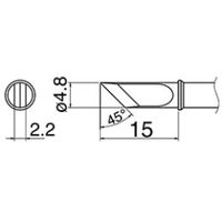 エスコ φ4.8mm 交換用こて先 (EA304AL用) EA304AL-43 1セット(3個)（直送品）