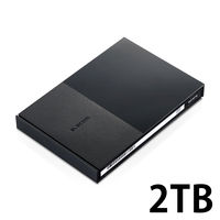 HDD 外付け ポータブル 番組録画向け USB3.2(Gen1) ブラック 2TB ELP-GTV020UBK エレコム 1個