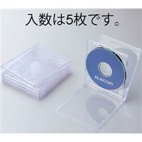エスコ CD/DVD用 プラスチックケース(5枚) EA759GS-8 1セット(50枚:5枚×10パック)（直送品）