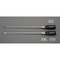 エスコ #2 x300mm [+]ドライバー(貫通型/木柄) EA557DR-302 1セット(10本)（直送品）