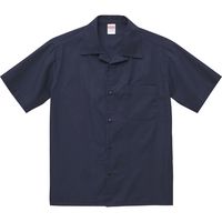キャブ Ｔ／Ｃ オープンカラーシャツ メンズ L ダークネイビー 175901 1着（直送品）