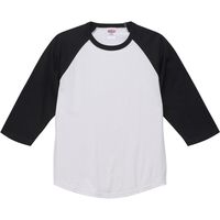 キャブ ５．６オンス ラグラン３／４スリーブ Ｔシャツ M ホワイト/ブラック 504501 1セット(2入)（直送品）