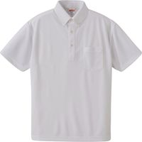 キャブ ４．１オンス ドライアスレチックポロシャツ（ボタンダウン・ポケット付） XS ホワイト CAB 592101 1 XS 1着（直送品）