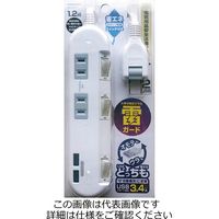 カシムラ 4コンセント USBリバーシブル 雷ガード付き AC-011 1個（直送品）