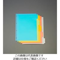 エスコ A4判 カラーインデックス(PPシート/5色入) EA762CS-21 1セット(30組:1組×30冊)（直送品）