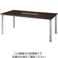 ナイキ 会議用テーブル (配線ボックス付) (指紋レスメラミンタイプ) WKH18905H-SVWN 1台 213-7625（直送品）