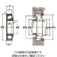 日本精工 ベアリング 単列円すいころ軸受 接触角急勾配タイプ 接触角:約28度