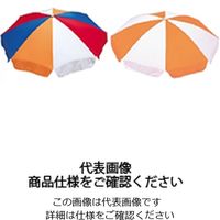 テラモト（TERAMOTO） ガーデンパラソル オレンジ/白/赤/青 165cm MZ-591-616-5 1本（直送品）