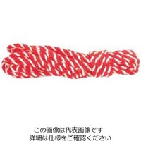 エスコ 8mmx10.5m 紅白ロープ(5間用・アクリル) EA983JP-22 1セット(4本)（直送品）
