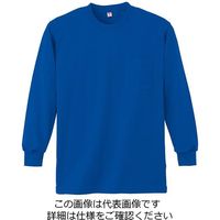 アルトコーポレーション ポケット付綿100%長袖Tシャツ ロイヤルブルー 5L 4022ー8ー5L 4022-8-5L 1枚（直送品）