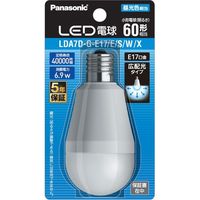 パナソニック LED電球 小形電球タイプ E17口金 広配光60形相当 昼光色相当 4549980273654 1セット（10個）（直送品）
