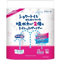 大王製紙 エリエール シャワートイレのためにつくった吸水力が2倍のトイレットペーパーフラワープリント香水付き　1セット（72ロール:18ロール×4）（直送品）