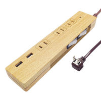 Fargo 延長コード 電源タップ NaturalWood Tap PT337 1.5m3個口2P USB×2 雷サージ