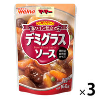 日清製粉ウェルナ マ・マー クッキングソース 赤ワイン仕立てのデミグラスソース（160g） ×3個