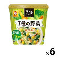 東洋水産 食べるスープ 7種野菜 鶏白湯 6個