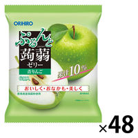 ぷるんと蒟蒻ゼリーパウチ 青りんご 1セット（48袋） オリヒロ 栄養補助ゼリー
