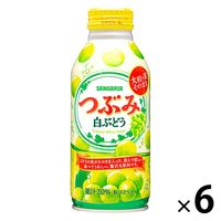 サンガリア つぶみ白ぶどう 380gボトル缶 1セット（6缶）